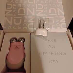 NuFace Pink and Silver Facial Toning Device